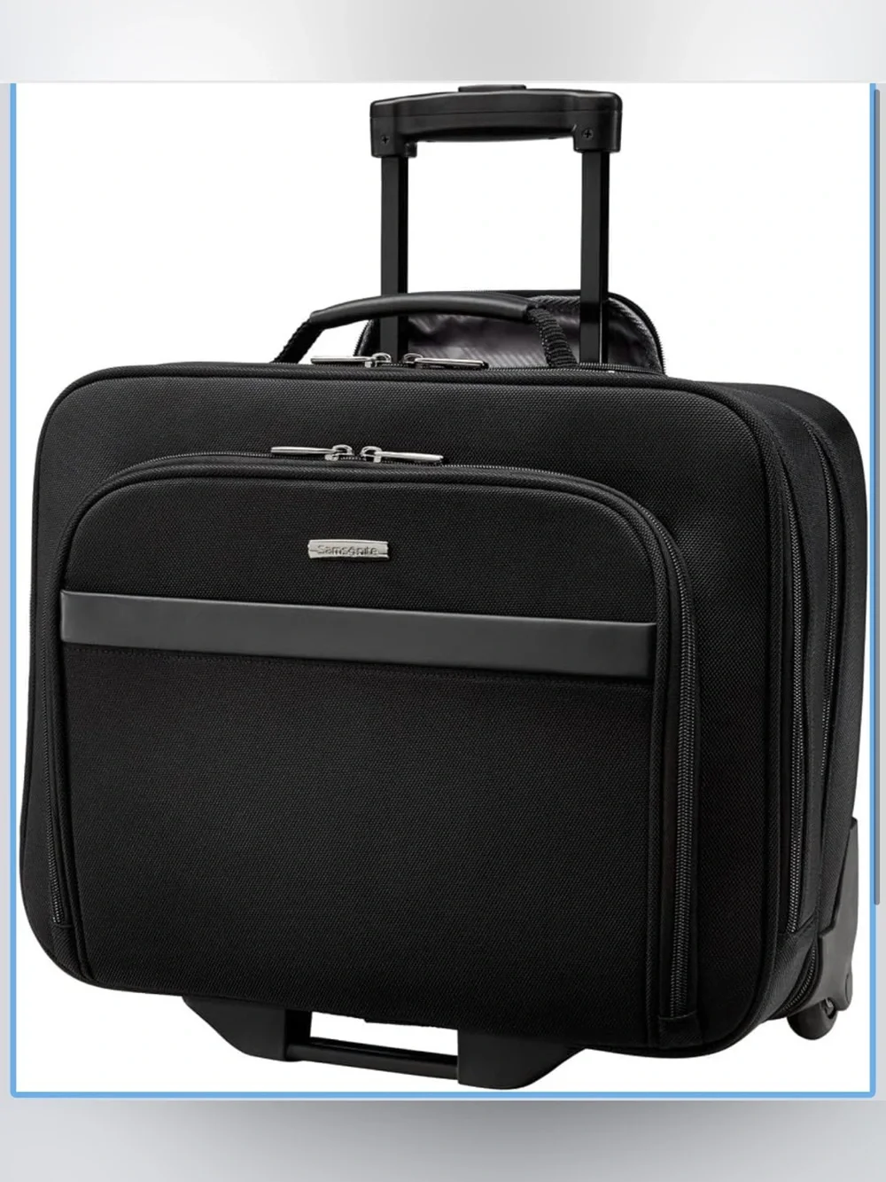 Samsonite® Double Gusset Wheeled Portfolio, Black